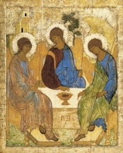 Икона 'Троица', А. Рублев