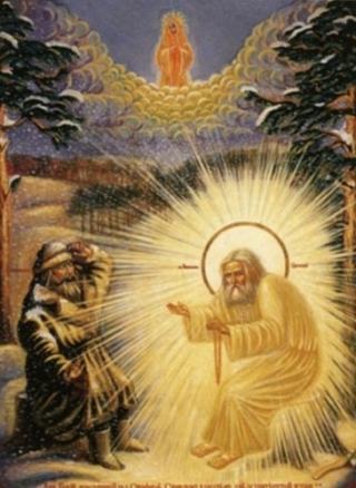 Старец Серафим показывает Мотовилову Восходящую медитацию - таинство схождения Духа Святого