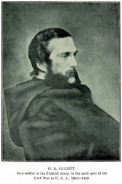 Henry Steel Olcott as a participant in the American Civil war, photo taken between 1861 and 1865.