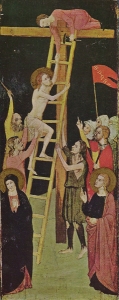 «Христос поднимается по лестнице на крест». Джованни ди Бартоломео Кристиани. 1366 -1394 г.г. 