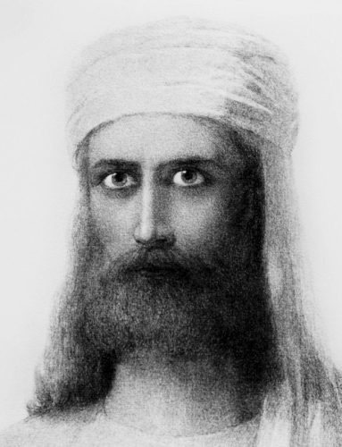Портрет Махатмы Мории,  худ.  Г.  Шмихен,  1884 г., усеченный вариант